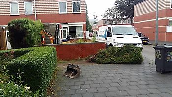 Rooien en planten van bomen, coniferen en struiken, plaatsen van beschoeiingen Kamperman Grondwerk B.V. Groningen Scheemda