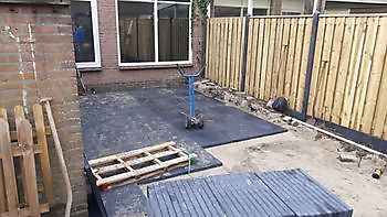 tuin renovatie Hoogezand Kamperman Grondwerk B.V. Groningen Scheemda